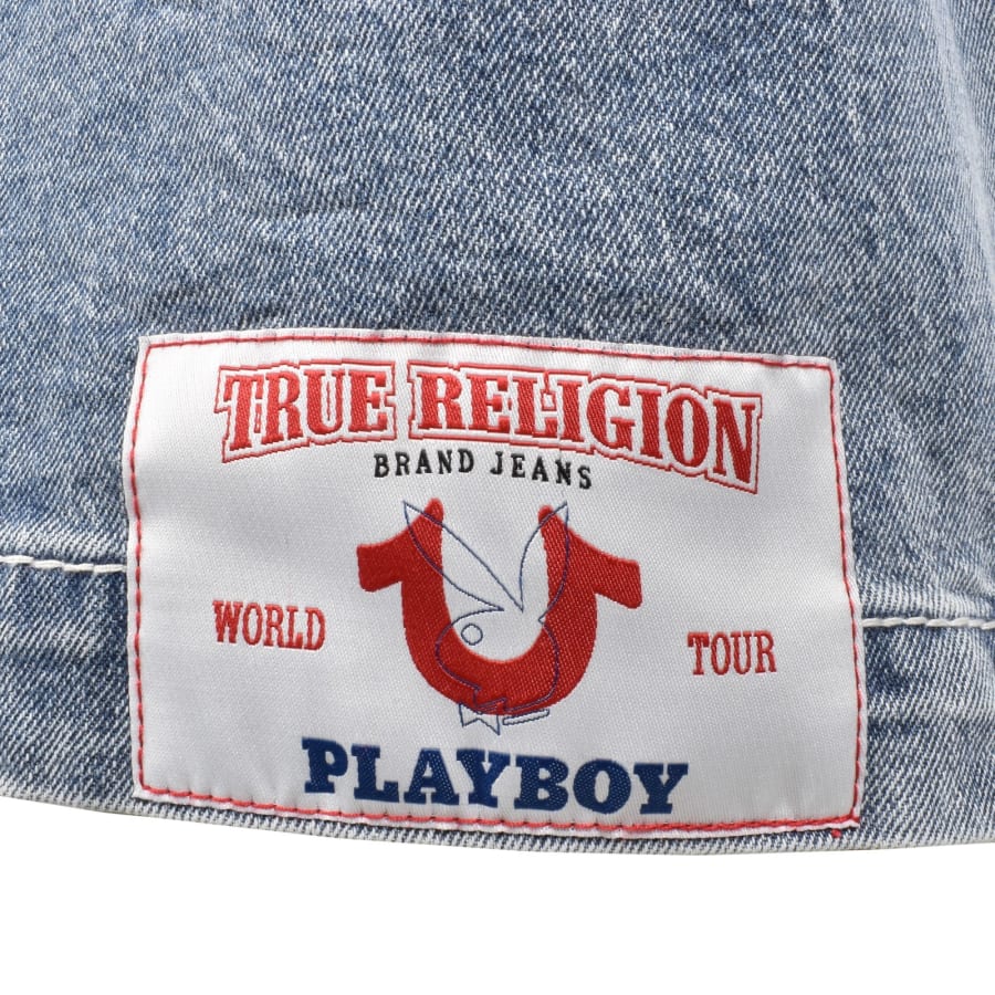 Red true religion denim jacket hotsell